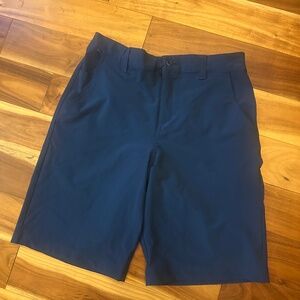 Boy Columbia Blue Flat Front Shorts